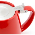 フォーライフ(FOR LIFE) ティーポット 陶器 530ml 3杯用 茶こし付き 食洗機対応 蓋が落ちない 片手で注げる レッド 赤 スタンプティーポット 309Red 写真9