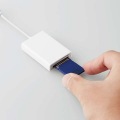 Lightningカードリーダー/SD+microSD対応/Type-C変換アダプタ付属/ケーブル7cm/ホワイト 写真9