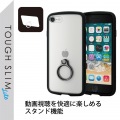 iPhone SE 第3世代/SE 第2世代/8/7 用 ケース カバー ハイブリッド TOUGH SLIM LITE リング付き 耐衝撃 軽量 薄型 フレームカラー 背面クリア ブラック 写真9
