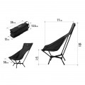 スワルスエックスハイ2 HIGH BACK COMPACT CHAIR 2 キャンプ アウトドア コンパクト チェア DOD ブラック 写真9