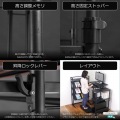 バウヒュッテ スタンディングデスク 700 ( ブラック )  BHD-700 | パソコンデスク スタンディングデスク 昇降 高さ調節 引出し 幅70 奥行45 オフィスデスク 写真9