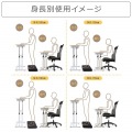 バウヒュッテ スタンディングデスク BHD-600H-NA | 勉強机 スタンディングデスク 昇降 高さ調節 幅60 シンプル パソコンデスク オフィスデスク テレワーク 写真9