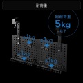 デスク ブラック 幅 50cm × 奥行き 7.7cm × 高さ 29?46cm ケーブルオーガナイザー 〈2021年6月の新仕様版〉 写真9