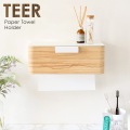 ペーパータオルホルダー 壁掛けタイプ 幅28 高さ約10 木目柄 TH-1600M ブラウン 宮武製作所 | 北欧 写真9