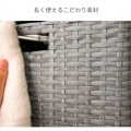 ラック チェスト ランドリー ラタン 軽量 幅36 高さ79 RB-358 ブルー 宮武製作所 | キャスター付き 写真9