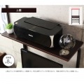 PCデスク ワークデスク 書斎 書斎机 ブラウン ナチュラル 75cm幅 幅75 ワイド 幅広 引き出し 棚付き プリンタ 収納 木製 北欧 カッコいい ハイタイプ  写真9