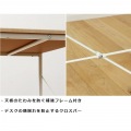 デスク シンプル PCデスク 120cm パソコンデスク 一人暮らし 新生活 平机 勉強机 45cm テレワーク 在宅 オフィス 120 ホワイト ナチュラル 写真9