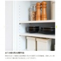 カウンター下収納 ラック 引戸タイプ キャビネット 木製 ホワイト 白 幅120 奥行29.6 高さ84.9cm 白井産業 PTS-8512SD WH ピタシエ 写真9
