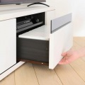 テレビ台 ローボード 白井産業 49-55V 大型テレビ対応 どんな角度でも設置可能 キャスター付き 収納 ホワイト 幅130 奥行42.2 高さ36cm ROC-3513DH WH 写真9