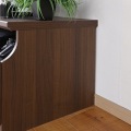 テレビ台 白井産業 テレビボード ローボード 60V型対応 収納 AV収納 ゲーム収納 引き出し 配線孔 幅約148cm 高さ約42cm ダークブラウンティレスタ3 TL3-4015HDK 写真9