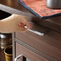 家電収納キャビネット 白井産業 カウンターワゴン 食器棚 キッチン収納 キャスター付 一人暮らし コンパクト 幅約64cm 高さ80cm ダークブラウン 木目柄 フルニコ 写真9