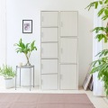 収納棚 ラック 整理棚 3段の扉付き収納 一人暮らしの部屋や狭いスペースにぴったりサイズ ホワイト 白木目 写真9