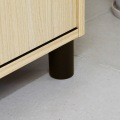 下駄箱 シューズボックス 玄関収納 木製 開閉に場所を取らない引き戸タイプ 幅80cmサイズ 約18?24足収納 ナチュラルブラウン木目柄 写真9