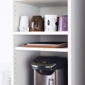 食器棚 白井産業 スリム キッチン収納 オフィス向け 組立簡単 ホワイト 幅38.8 高さ179.8 奥行39.2cm MDL-1840SLWH モデレオ 写真9