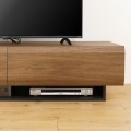 テレビ台 白井産業 幅150cm 高さ36cm ダークブラウン 65V型対応 木質感のあるローボード ログーノ 写真9