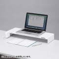 電源タップ+USBポート付き机上ラック(W600×D200 ブラック) 写真9