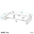 電源タップ＋USBハブ付き机上ラック(W500) 写真9