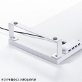 USBハブ付モニター台(ホワイト) 写真9