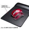 リストレスト付きマウスパッド(レザー調素材、高さ標準、ブラック) 写真9