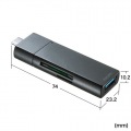 Type-Cコンパクトカードリーダー(USB 1ポート付き) 写真9