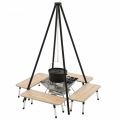 ロゴス アイアンクワトロポッド | 吊り鍋 吊り鍋料理 4本脚 収納バッグ付き 写真9