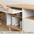 BILY(バイリー) テレビ台 ローボード(幅100cm) WH×NA ホワイト×ナチュラル 写真9