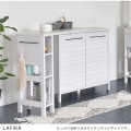 LAFIKA(ラフィカ)キッチンキャビネット(ロータイプ・85.4cm幅) キッチン収納 キッチンキャビネット 収納 扉付き 白 木目調 幅90cm LF90-90C-WH 写真9