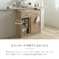 キャビネット リビング収納 引き出し付き 幅84 木製 収納 スライド扉 引き戸 棚 シェルフ リビングボード サイドボード コンパクト ＜ベテキャビネット＞ 写真9