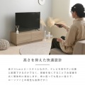 RURUS(ルルス)ローボード(100cm幅) テレビ台 テレビボード ローボード 幅100 コンパクト おしゃれ シンプル テレビ収納 扉付き グレーナチュラル RUR35-100L-GN 写真9