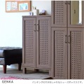 フォーフル GENKA(ジェンカ) シューズ&ストッカー 60cm幅 シューズボックス 靴箱 下駄箱 玄関収納 シューズラック 玄関 収納 スリム 木製 ブラウン GK95-60-BR 写真9