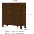 GENKA(ジェンカ)シューズ&ストッカー(90cm幅) シューズボックス 下駄箱 玄関収納 幅90cm 木目調 ブラウン GK95-90-BR 写真9
