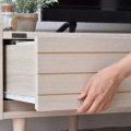 TWICE(トワイス) テレビ台 ローボード(幅120cm) テレビボード 収納 リビング収納 40型 40V 幅120cm コンパクト 天然木 おしゃれ オークナチュラル TW37-120L-IV 写真9