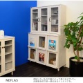 NEFLAS(ネフラス) ディスプレイラック(幅120cm) ラック ディスプレイ ディ ディスプレイ収納 棚 収納 リビング収納 幅120cm ホワイト NF90-120F-WH 写真9