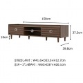TWICE(トワイス) テレビ台 ローボード(幅150cm) テレビボード 収納 扉 リビング収納 50型 50V 幅150 天然木 ブラウン TW37-150L-BR 写真9